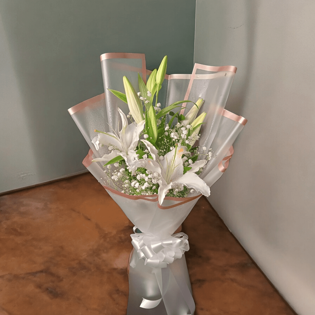 2 White Lily Bunch