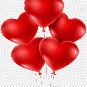 Red Heart Shape Balloons